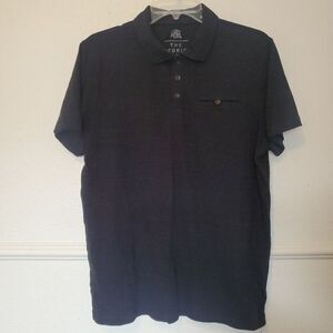 Men's Rock & Republic Iconic Polo Shirt Short Sleeve Size M Black with Pocket